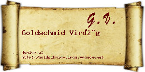 Goldschmid Virág névjegykártya